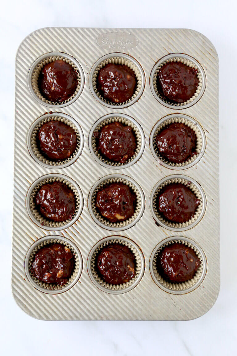 Double Chocolate Banana Muffins Joy + Oliver