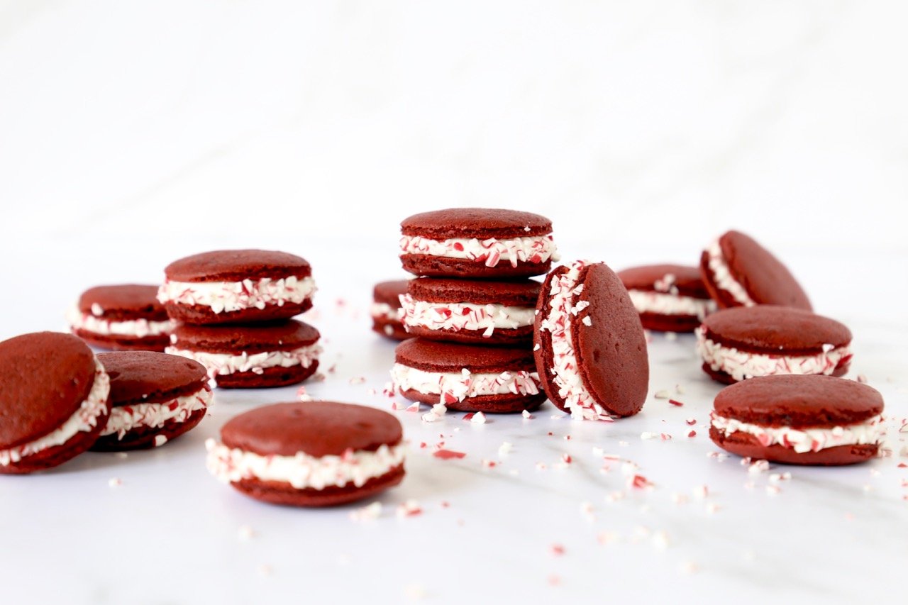 Red Velvet Whoopie Pie with Blueberries