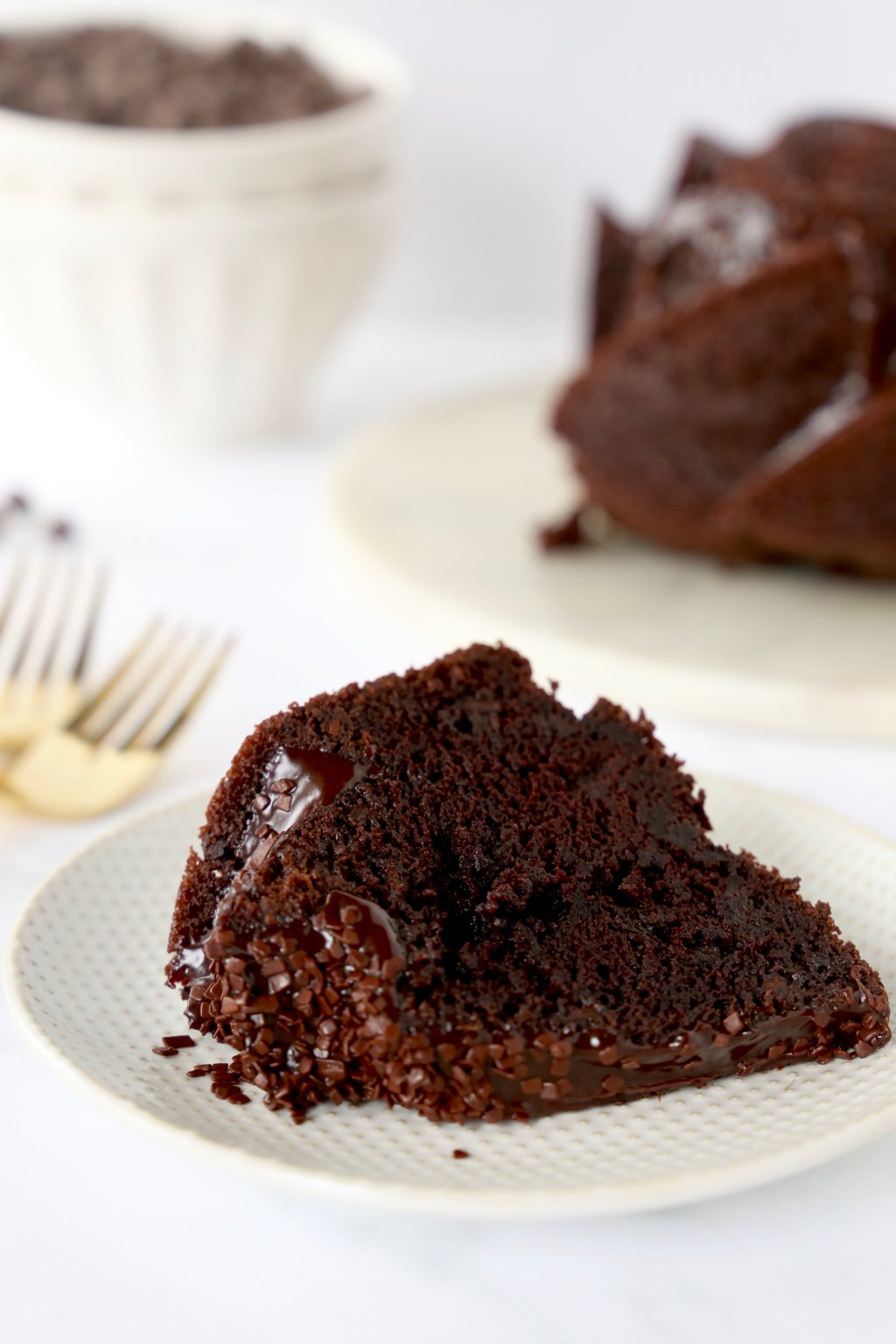 Gluten Free Chocolate Chip Bundt Cake - Joy + Oliver