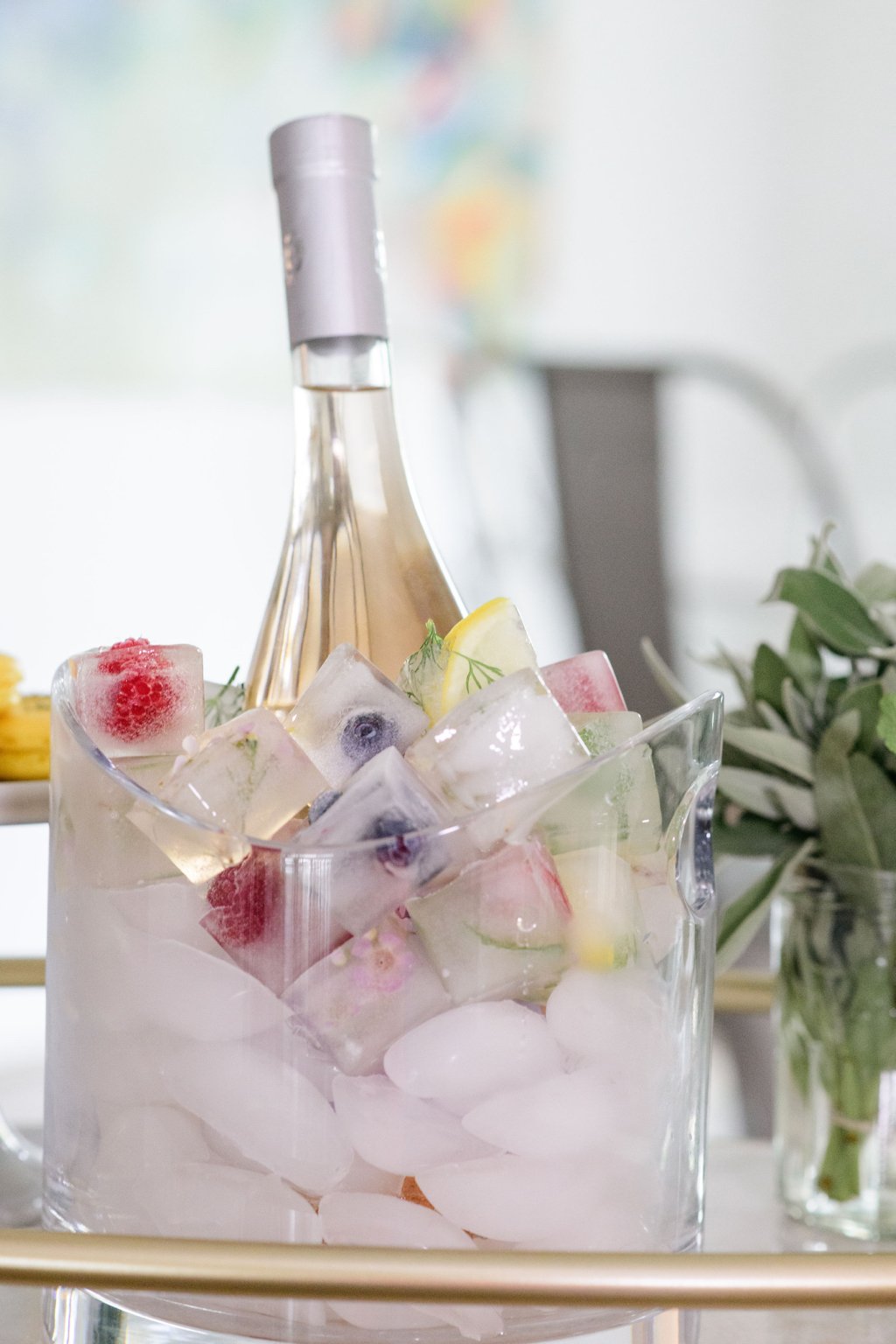 Apple Cider Ice Old Fashioned & Floral Ice Wine Bucket 