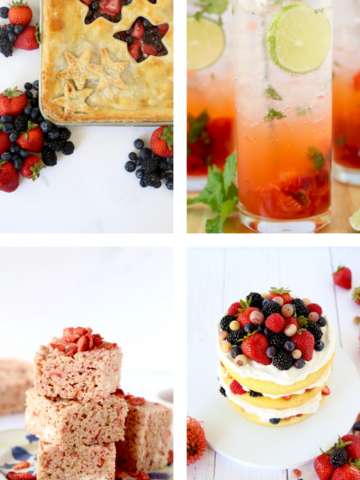 four pictures of fourth of july desserts