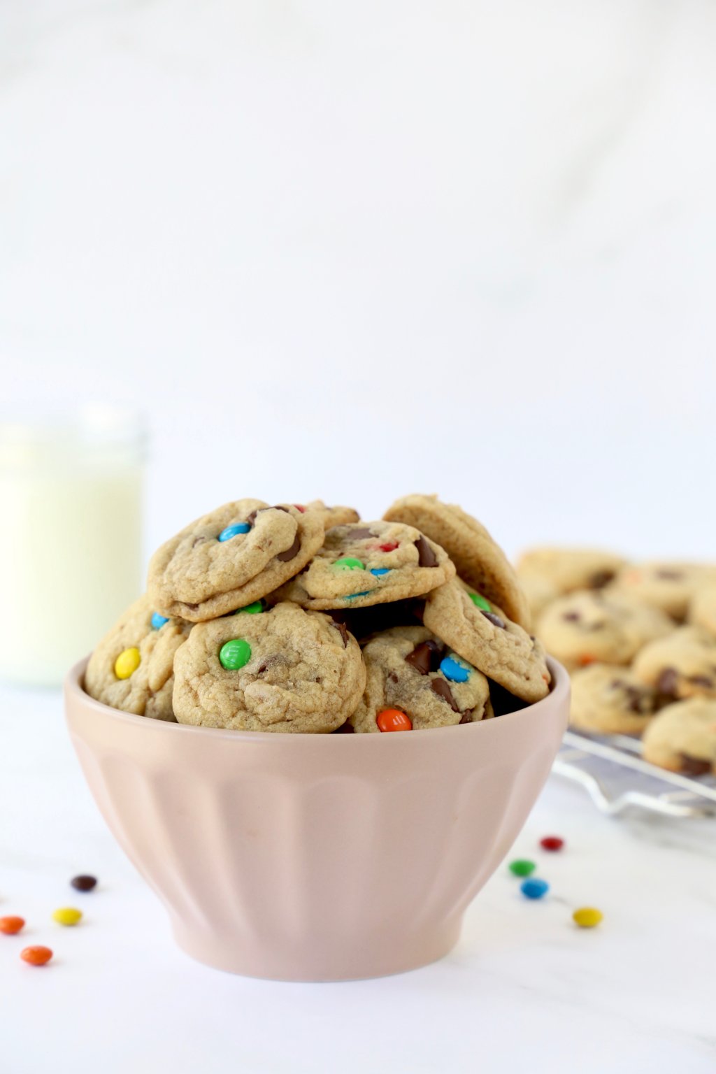 Super Soft and Chewy M&M Cookies - Brown Eyed Baker