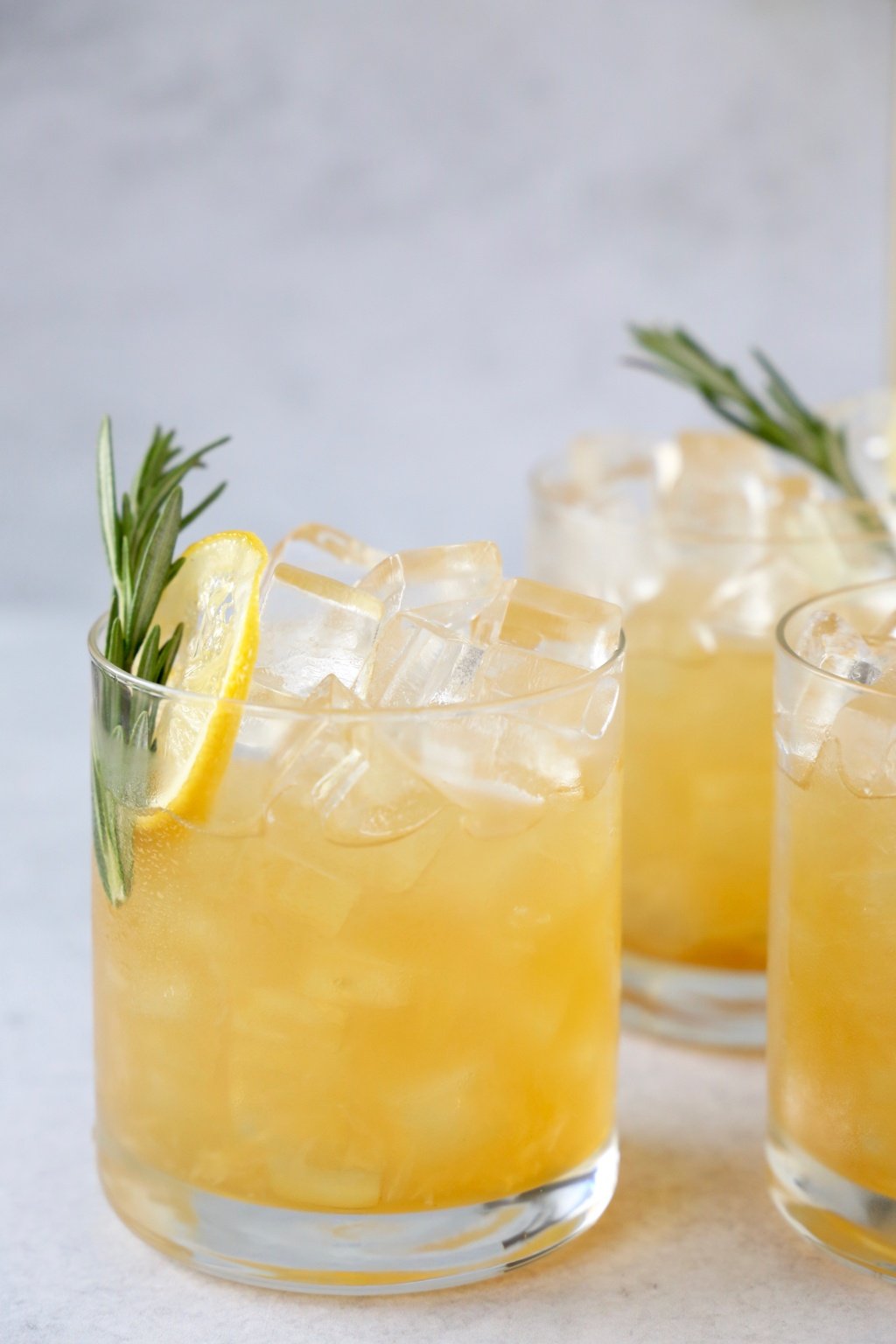 close up photo of maple bourbon sour cocktail 