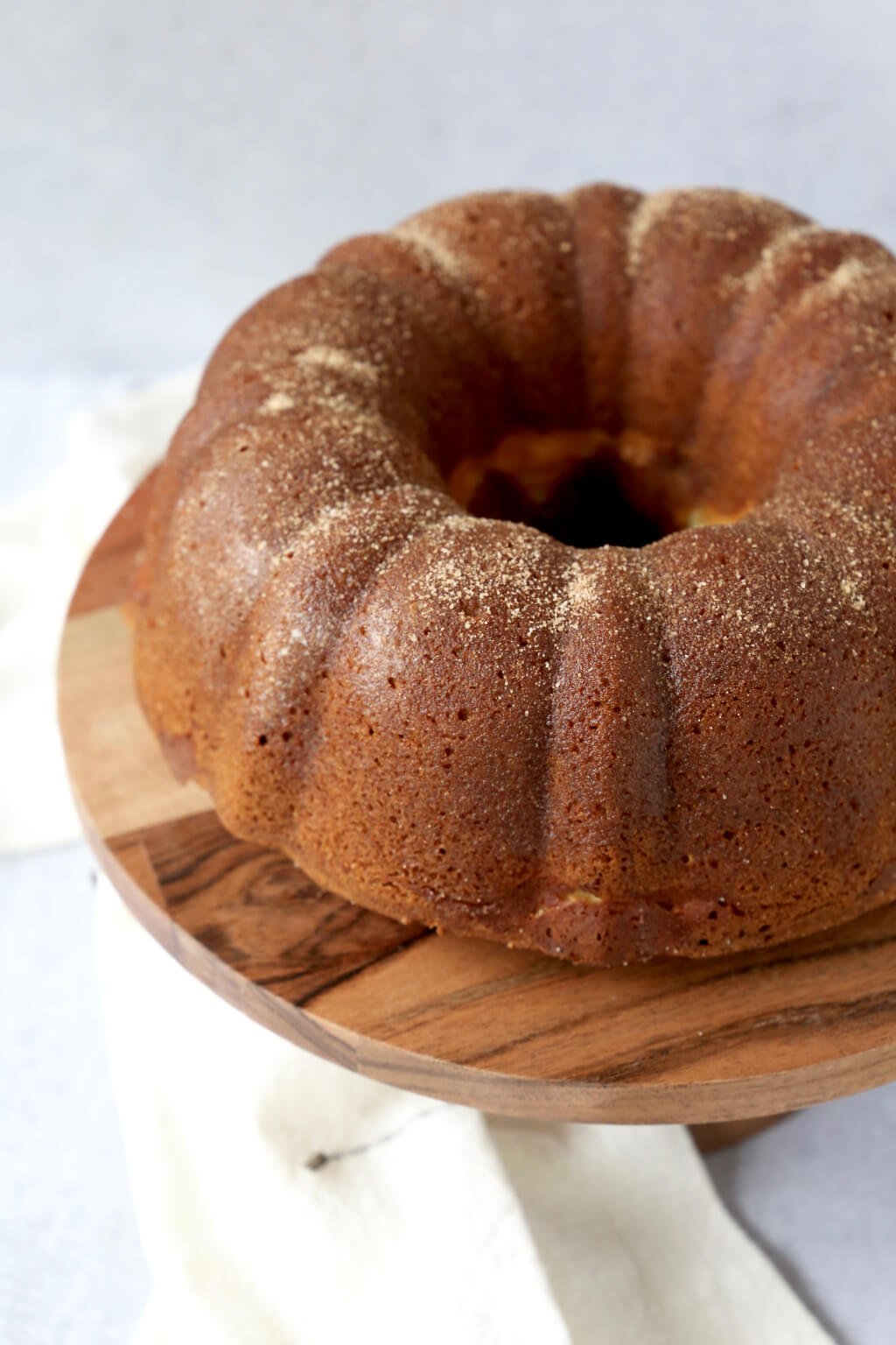 close up of a pumpkin bundt cake