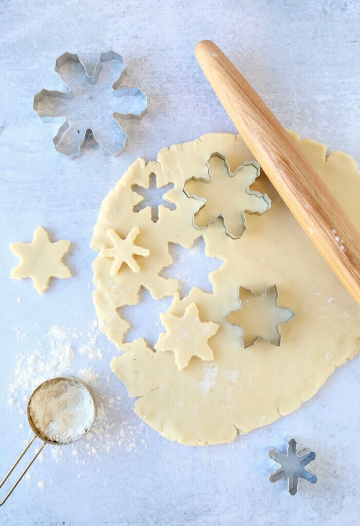 Soft Almond Sugar Cookie Snowflakes - Joy + Oliver