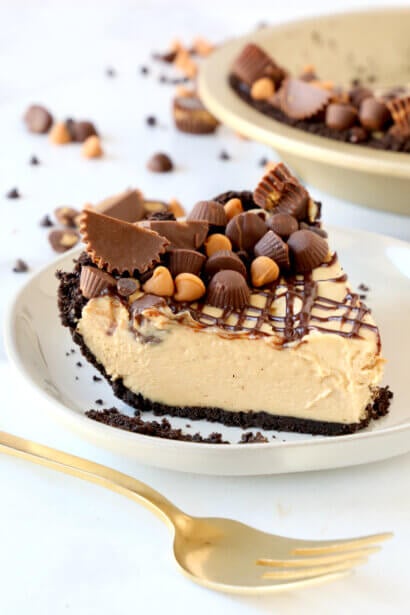 No Bake Peanut Butter Pie - Joy + Oliver