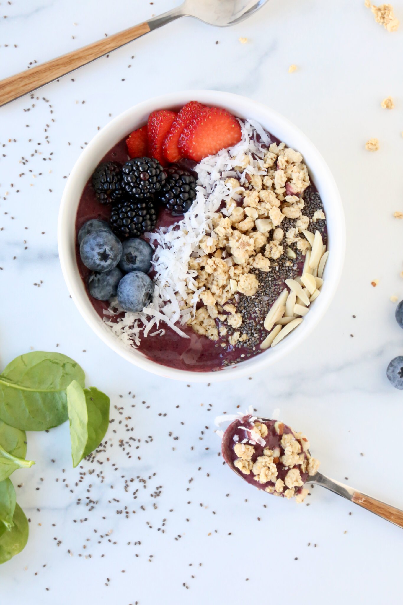 Easy Triple Berry Açaí Smoothie Bowl - Joy + Oliver